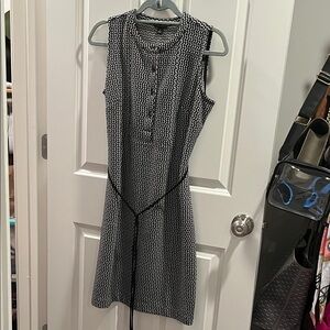 Ann Taylor Black and White Patterned Mini Dress